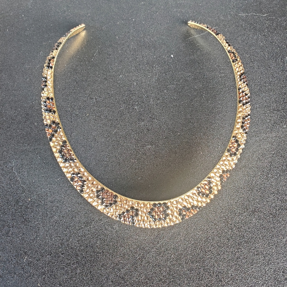 Jimmy Crystsl NY Swarovski Leopard Necklace